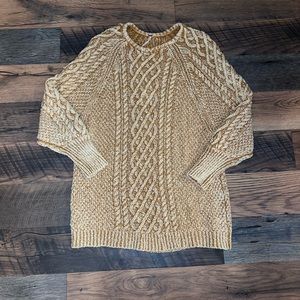 Free People Tan Long Sleeve Dress